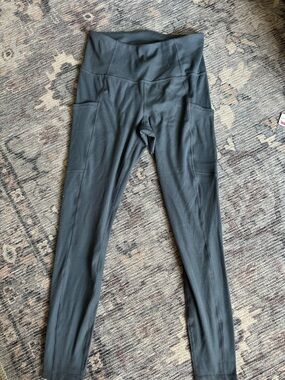 Lukka-lux Charcoal Blue High-Rise Pocket Leggings